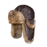 Ugg Vintage Rodeo Leather Rabbit Fur Aviator Hat