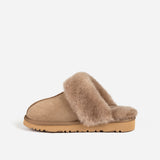 Ugg Slippers Premium Australia Sheepskin Unisex Scuffete Suede (Unisex Cow Suede)