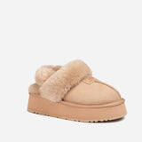 Ugg Coquette Platform Slipper (Elastic Logo & Wool Strap) (Detachable Feature)