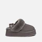 Ugg Coquette Platform Slipper (Elastic Logo & Wool Strap) (Detachable Feature)