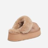 Ugg Platform Slipper (Elastic Logo & Wool Strap) 4.5cm ( Detachable Feature)閿涘湹ater Resistant閿