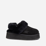 Ugg Platform Slipper (Elastic Logo & Wool Strap) 4.5cm ( Detachable Feature)閿涘湹ater Resistant閿