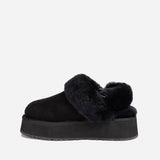 Ugg Platform Slipper (Elastic Logo & Wool Strap) 4.5cm ( Detachable Feature)閿涘湹ater Resistant閿