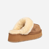 Ugg Platform Slipper (Elastic Logo & Wool Strap) 4.5cm ( Detachable Feature)閿涘湹ater Resistant閿