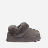 Ugg Platform Slipper (Elastic Logo & Wool Strap) 4.5cm ( Detachable Feature)閿涘湹ater Resistant閿