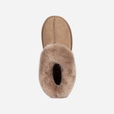 Ugg Slippers Collar Unisex Premium Sheepskin Slippers Suede (Unisex Cow Suede)